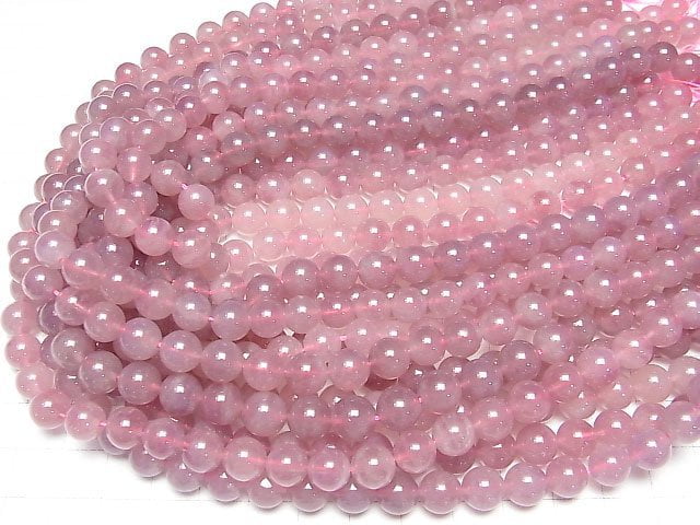 [Video] Deep Rose Quartz AAA- Round 8mm half or 1strand beads (aprx.15inch/37cm)