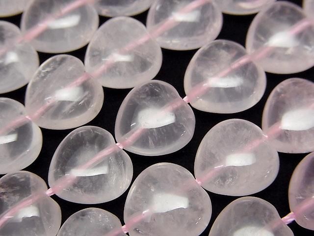[Video]Rose Quartz AAA- Vertical Hole Heart 10x10mm 1strand beads (aprx.15inch/37cm)