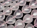 [Video]Rose Quartz AAA- Vertical Hole Heart 10x10mm 1strand beads (aprx.15inch/37cm)