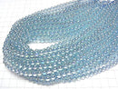 [Video] Aqua Aura Crystal Quartz Round 6mm half or 1strand beads (aprx.15inch/38cm)