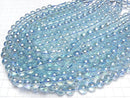 [Video] Aqua Aura Crystal Quartz Round 10mm half or 1strand beads (aprx.15inch/36cm)