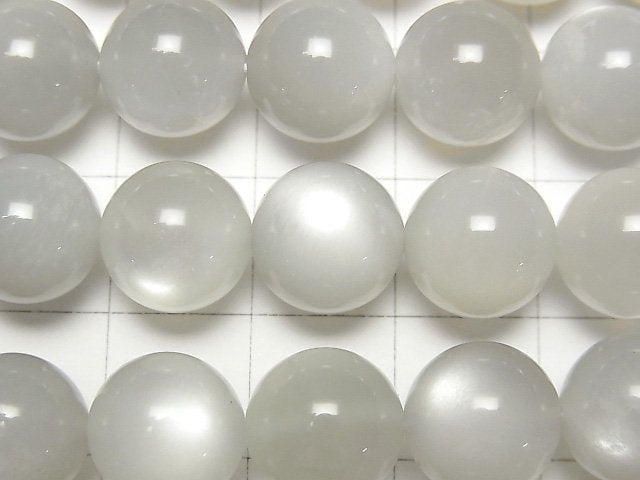 [Video] White-Light Gray Moonstone AA++ Round 10mm half or 1strand beads (aprx.15inch/36cm)