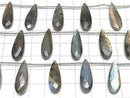 [Video]Labradorite AA++ Pear shape Faceted Briolette 24x8mm 1strand (8pcs)