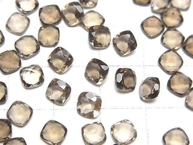 [Video]High Quality Smoky Quartz AAA Loose stone Square Faceted 5x5mm 10pcs