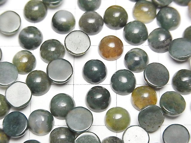 [Video] Indian Agate Round Cabochon 6x6mm 5pcs