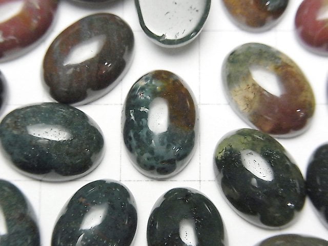 [Video] Indian Agate Oval Cabochon 14x10mm 3pcs