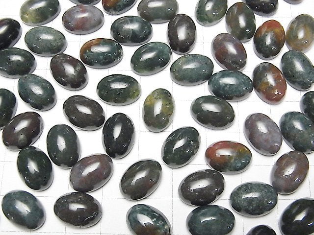 [Video] Indian Agate Oval Cabochon 14x10mm 3pcs