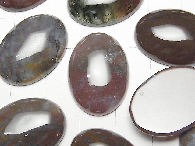 [Video] Indian Agate Oval Cabochon 25x18mm 3pcs