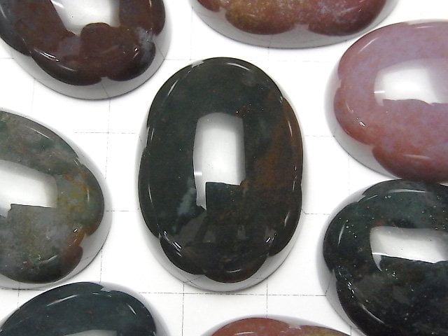 [Video] Indian Agate Oval Cabochon 30x22mm 3pcs