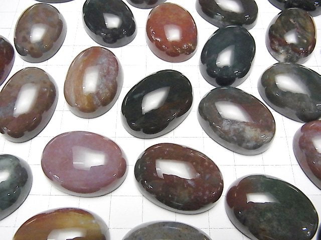 [Video] Indian Agate Oval Cabochon 30x22mm 3pcs