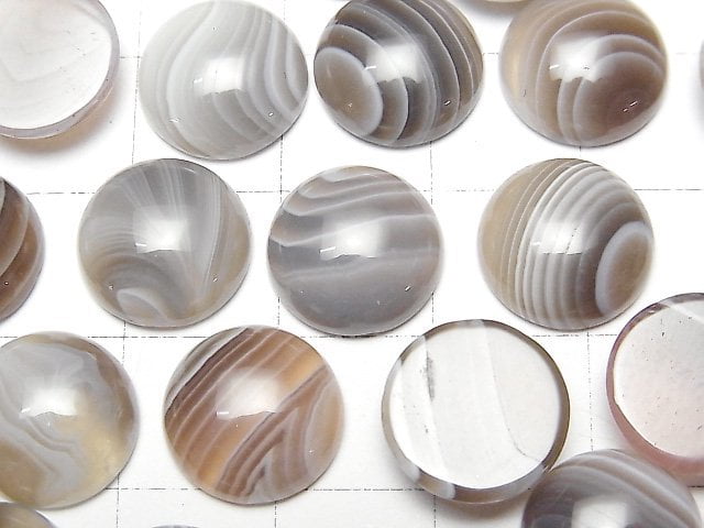 [Video]Botswana Agate Round Cabochon 12x12mm 4pcs