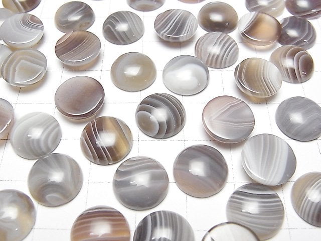 [Video]Botswana Agate Round Cabochon 12x12mm 4pcs