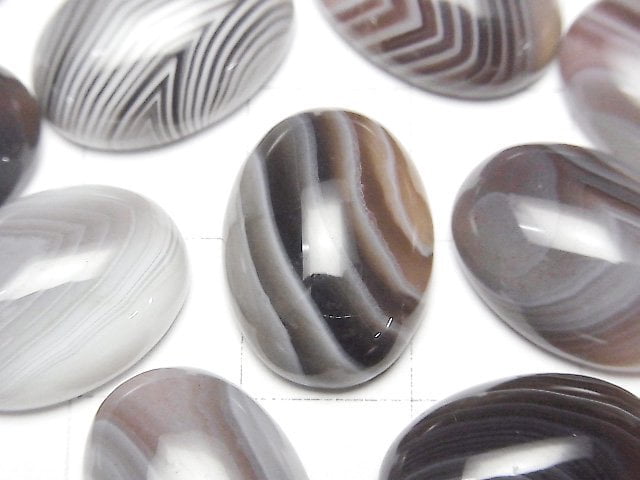 [Video]Botswana Agate Oval Cabochon 18x13mm 2pcs