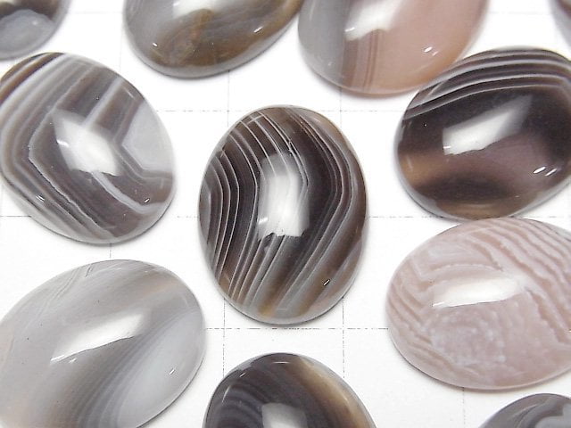 [Video]Botswana Agate Oval Cabochon 20x15mm 2pcs