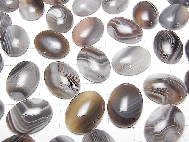 [Video]Botswana Agate Oval Cabochon 20x15mm 2pcs