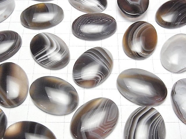 [Video]Botswana Agate Oval Cabochon 30x22mm 2pcs