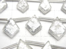 [Video] Doublet Crystal AAA Deformed Diamond Shape Silver 1strand (13pcs )