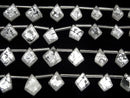 [Video] Doublet Crystal AAA Deformed Diamond Shape Silver 1strand (13pcs )