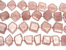 [Video]High Quality Pink Epidote AA++ Rough Slice Faceted half or 1strand beads (aprx.7inch/18cm)