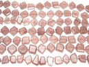 [Video]High Quality Pink Epidote AA++ Rough Slice Faceted half or 1strand beads (aprx.7inch/18cm)
