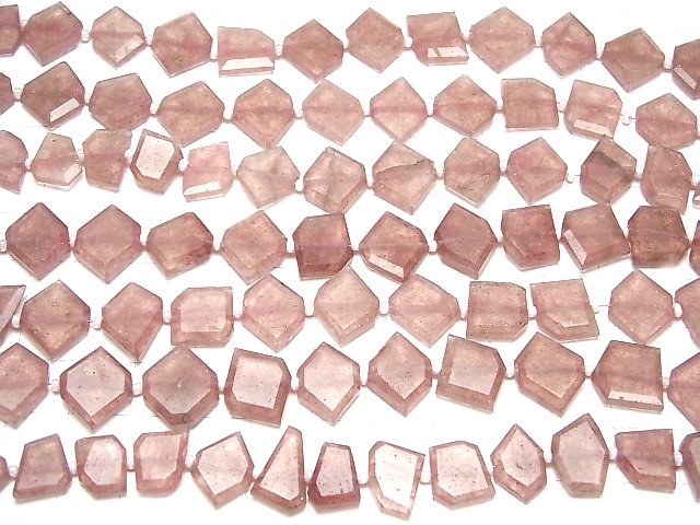 [Video]High Quality Pink Epidote AA++ Rough Slice Faceted half or 1strand beads (aprx.7inch/18cm)