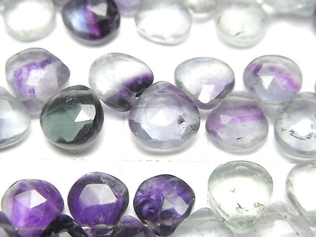 [Video] Multicolor Fluorite AA++ Chestnut Faceted Briolette 1strand beads (aprx.7inch/18cm)