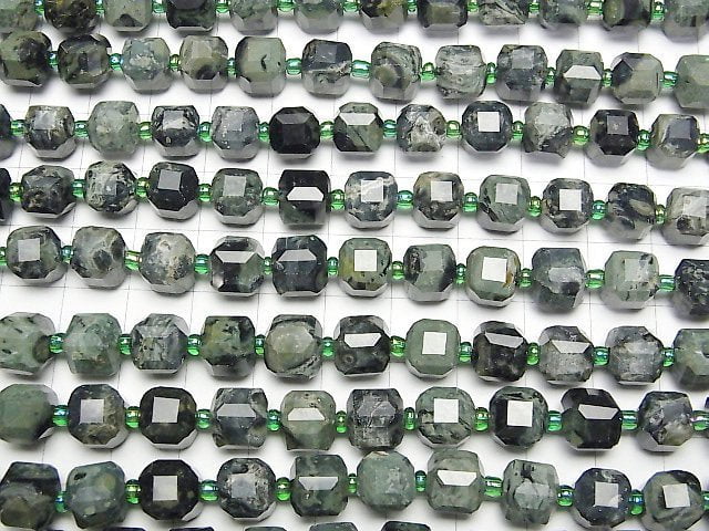 [Video]High Quality! Kambaba Jasper Cube Shape 8x8x8mm 1strand beads (aprx.15inch/37cm)