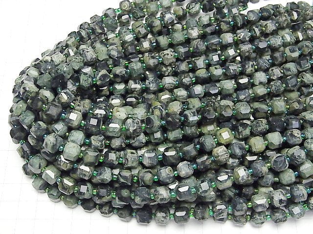 [Video]High Quality! Kambaba Jasper Cube Shape 8x8x8mm 1strand beads (aprx.15inch/37cm)