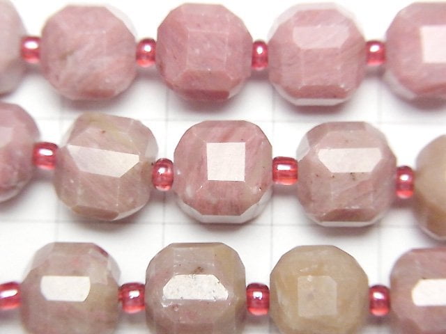 [Video]High Quality! Siliceous Schist Cube Shape 9x9x9mm half or 1strand beads (aprx.15inch/36cm)
