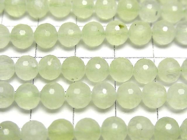 葡萄石 AAA - 128切面圓珠 6mm 1串珠子 (約15英吋/37公分)高品質！