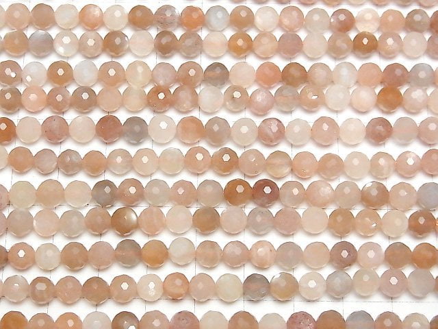 [Video] High Quality! Multi color Moonstone AAA 128Faceted Round 6mm 1strand beads (aprx.15inch/38cm)