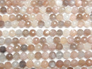 [Video] High Quality! Multi color Moonstone AAA 128Faceted Round 8mm 1strand beads (aprx.15inch/38cm)