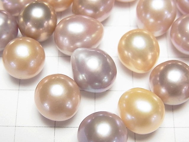 [Video]Fresh Water Pearl AAA Loose stone Potato -Drop 11-14mm Natural color Lavender 2pcs