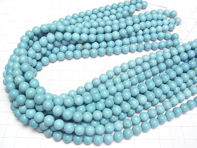 [Video] High quality Turquoise AAA Round 8mm 1/4 or 1strand beads (aprx.15inch/38cm)