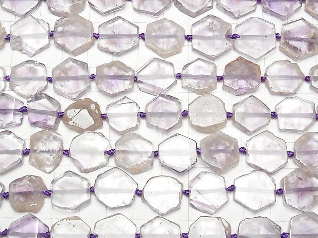 [Video]Amethyst AA+ Slice Nugget 1strand beads (aprx.15inch/38cm)