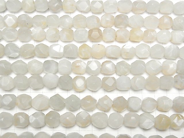 [Video] White Moonstone AA Faceted Nugget half or 1strand beads (aprx.15inch/38cm)