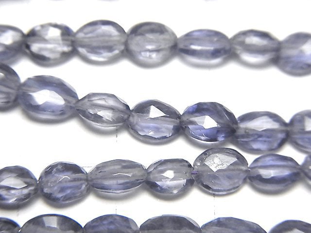 [Video]High Quality Iolite AA++ Faceted Oval half or 1strand beads (aprx.19inch/46cm)