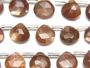 [Video] Sunstone AA++ Chestnut Faceted Briolette 1strand beads (aprx.7inch/18cm)