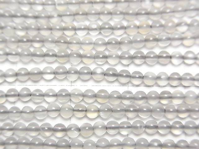 [Video] Gray Moonstone AAA- Round 2mm 1strand beads (aprx.15inch/37cm)