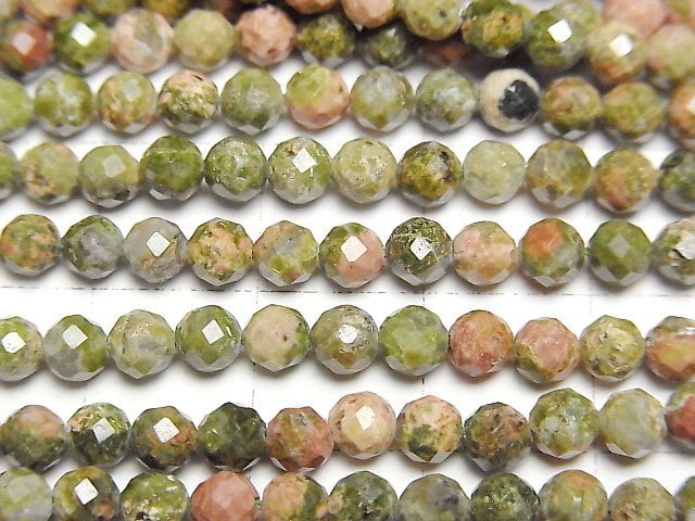 [Video] High Quality! UniKite Faceted Round 4mm 1strand beads (aprx.15inch/36cm)