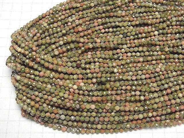 [Video] High Quality! UniKite Faceted Round 4mm 1strand beads (aprx.15inch/36cm)