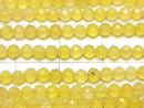 High Quality! Yellow color Chalcedony Faceted Round 3mm 1strand beads (aprx.15inch/37cm)