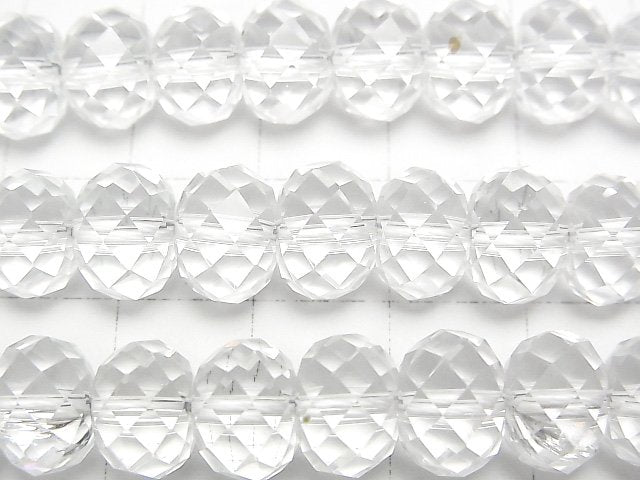 [Video] High Quality! Crystal AAA- Faceted Button Roundel 10x10x7mm half or 1strand beads (aprx.15inch/36cm)