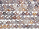 [Video]Botswana Agate 128Faceted Round 10mm coating 1strand beads (aprx.15inch/36cm)