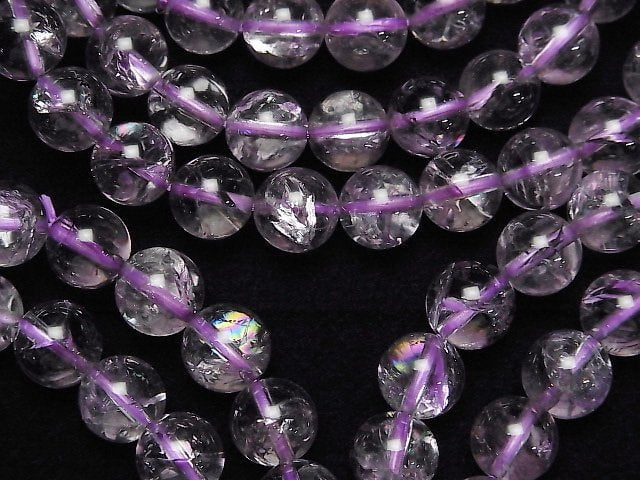 [Video]Amethyst x Smoky Iris Quartz AAA- Round 8mm Bracelet