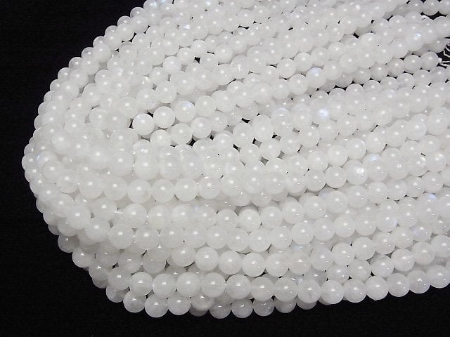 [Video]Rainbow Moonstone AA+ Round 8mm half or 1strand beads (aprx.15inch/37cm)