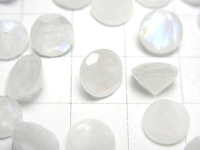 [Video] Rainbow Moonstone AA++ Loose stone Round Faceted 8x8mm 5pcs