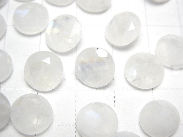 [Video]Rainbow Moonstone AA++ Loose stone Round Faceted 10x10mm 3pcs