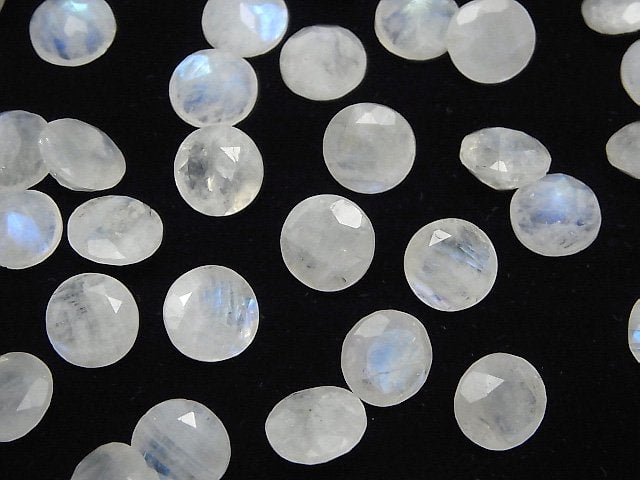 [Video]Rainbow Moonstone AA++ Loose stone Round Faceted 10x10mm 3pcs