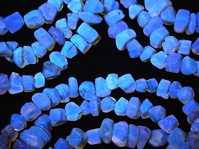 [Video]Blue Amber Chips (Small Nugget) Bracelet